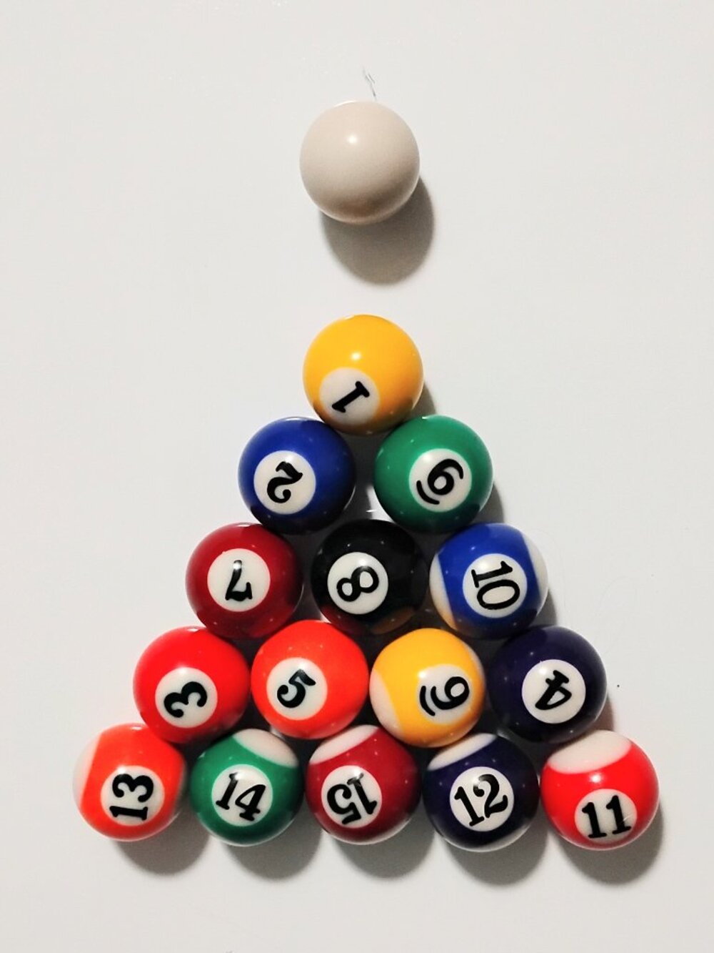 Handmade 16 Pc 3D Pool Ball MAGNET Set-1 inch Round Strong Neodymium Magnets